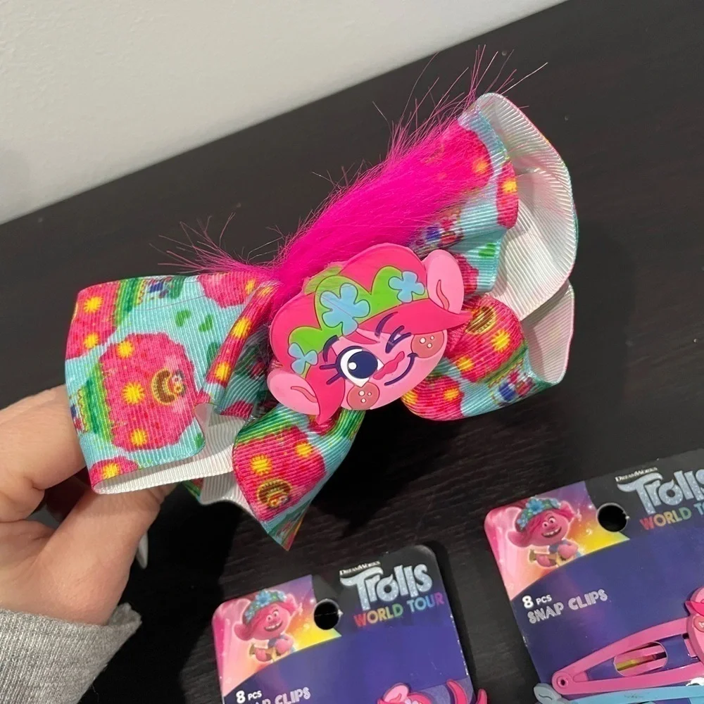 scunci Trolls 24 Snap Clips, 1pc Head Band